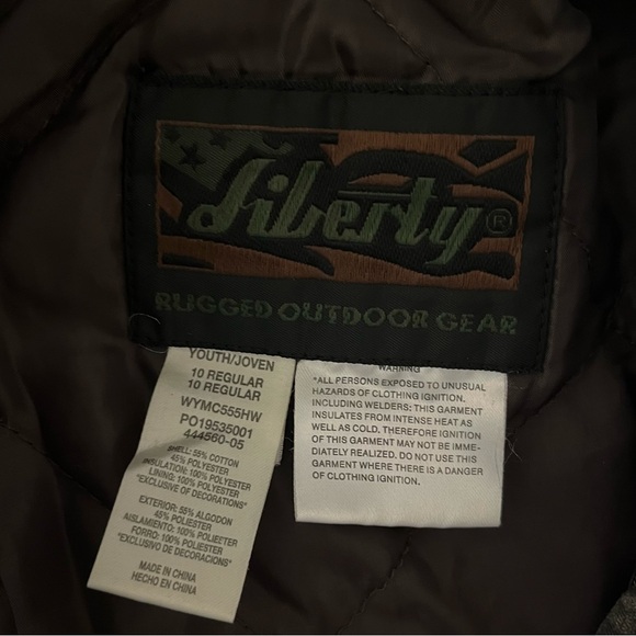 Liberty Rugged Outdoor Gear Youth size 10 real tree camouflage hunting coveralls - Picture 3 of 3